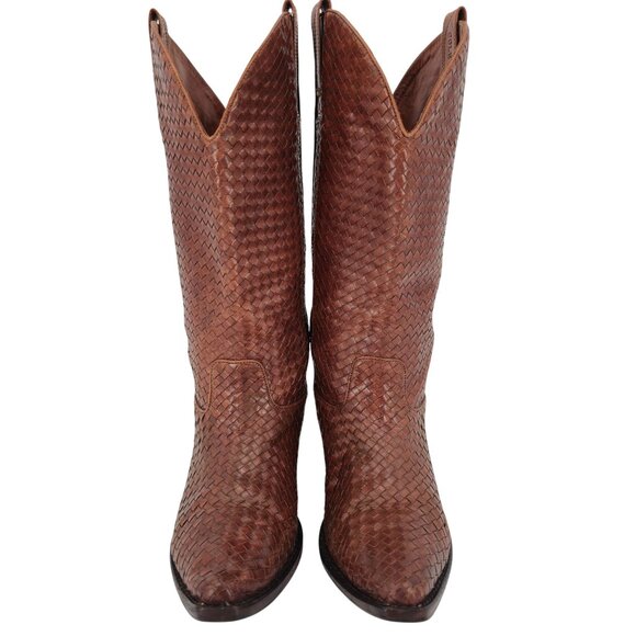Vintage Cole Haan Cowgirl Boots Women size 8B Woven Cowgirl Cowboy Western Boots - Picture 10 of 15